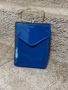 Late 1960’s, blue patent leather handbag